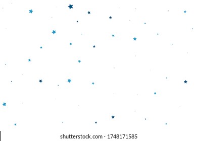 Navy Stars Anniversary. Cobalt Confetti Cosmos. Azure Falling Banner. Celebration Invitation. Indigo Glitter Modern. Sparkling Festive. Texture Sky. Universe Festive.