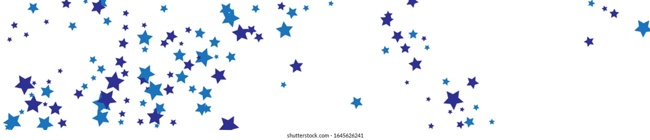 Navy Stars Banner. Pattern Card. Texture Banner. Confetti Design. Azure Starry Card. Summer Holiday. Christmas Greeting. Glitter Cosmos. Falling Holiday.