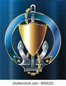 Navy style badge