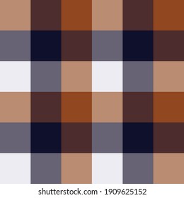 Navy y manitas a cuadros de color marrón. Control vectorial sin inconvenientes para la moda y los interiores
