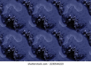 Navy Tile Marble Background. Denim Water Color Background. Blue Marble Rock Texture. Blue Abstract Watercolor. Ocean Vector Granite. Alcohol Ink Marble Stone. Navy Sea Floor. Vector Abstract Sea Foam