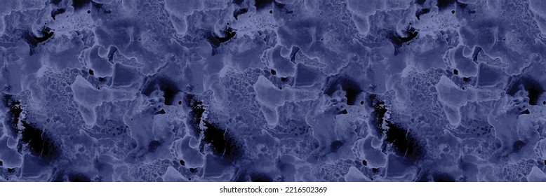 Marmorhintergrund der Marine. Marmor-Felsenmuster der Marine. Blauer Farbverlauf Wasser Farbe. weißer alkoholhaltiger Hintergrund. Aquarellboden wiederholt. Stein am Blauen Meer. Ocean Elegant Grunge. Moderne Nahtlose Malerei