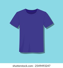 Navy tshirt isolated. T shirt icon design flat vector illustration.