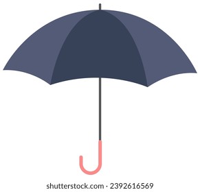 Navy umbrella vector illustration isolated on white background.