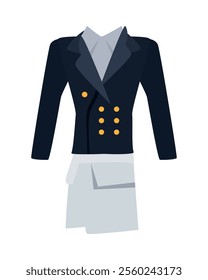 navy uniform for women isolated