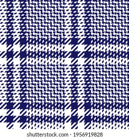 Navy and white textured woven plaid. Seamless vector check pattern. Suitable for women’s and men’s fashion, home decor and stationary.