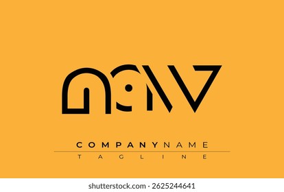 NAW abstract letter design. Modern Business Logo Design With Abstract Typography and Contemporary Style