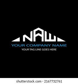 NAW letter logo creative design with vector graphic