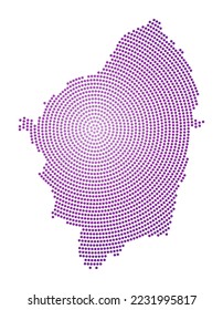 Naxos dotted map. Digital style shape of Naxos. Tech icon of the island with graduated dots. Artistic vector illustration.