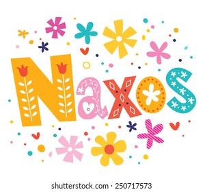 Naxos vector lettering decorative type