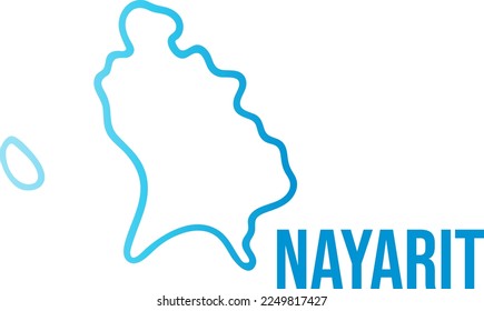 Mapa lineal del gradiente nayarit