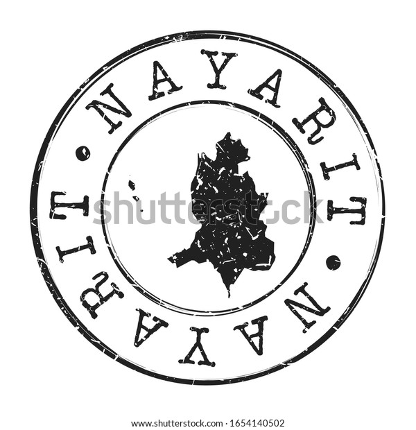 Nayarit Mexico Map Postmark Silhouette Postal Stock Vector Royalty Free 1654140502 Shutterstock 5997