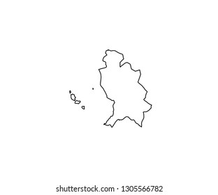 Nayarit outline map Mexico state