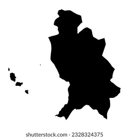 Mapa del estado de Nayarit, división administrativa del país de México. Ilustración vectorial.