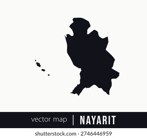 Nayarit state map. Federative unit of Mexico. Vector map for any needs.