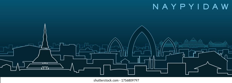 Naypyidaw Multiple Lines Skyline and Landmarks