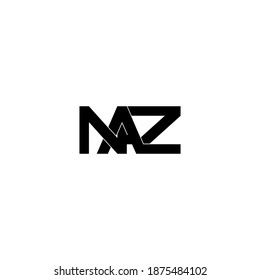 Naz Letter Original Monogram Logo Design Stock Vector (Royalty Free ...