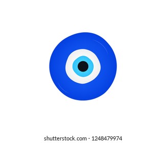 Nazar Amulet icon, Amulet from the evil eye vector web icon isolated on white background, EPS 10, top view