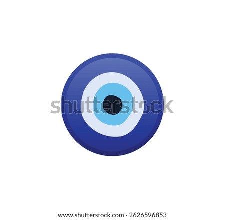 Nazar amulet vector isolated emoticon. Nazar amulet emoji. Nazar amulet Color icon