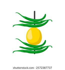 Nazar Battu, Indian Symbol Vector Illustration