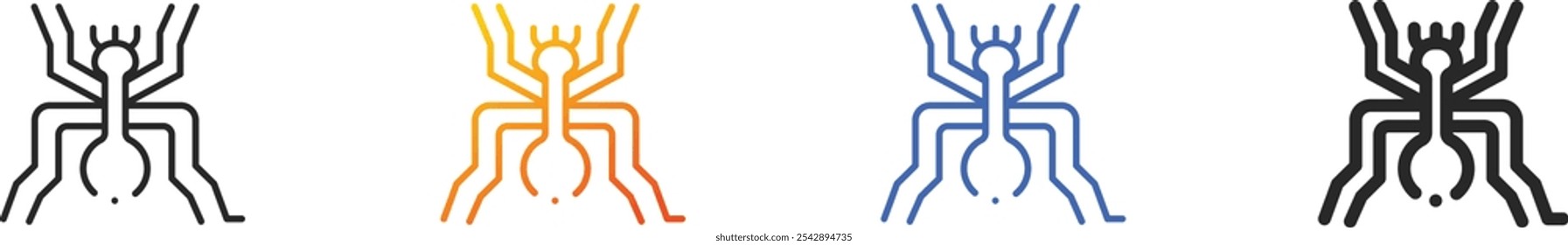 nazca lines icon.Thin Linear, Gradient, Blue Stroke and bold Style Design Isolated On White Background