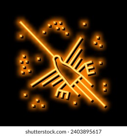 nazca picture neon light sign vector. nazca picture illustration