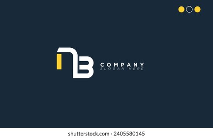 NB Alphabet letters Initial Monogram Logo BN, N und B