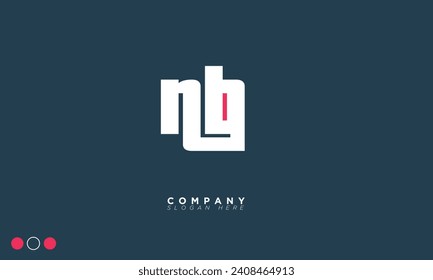 NB Alphabet letters Initials Monogram logo BN, N and B