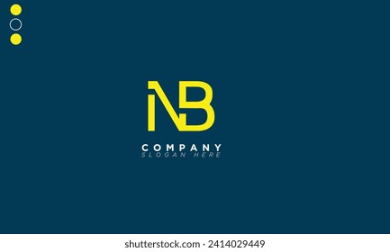 NB Alphabet letters Initial Monogram Logo BN, N und B
