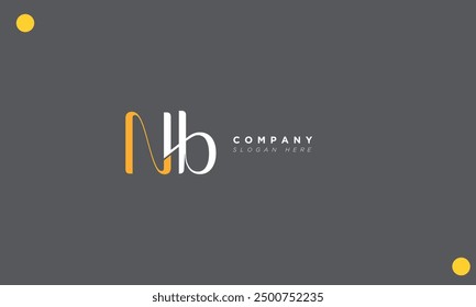 NB Alphabet letters Initials Monogram logo 