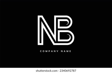 NB, BN Abstract Letters Logo Monogram