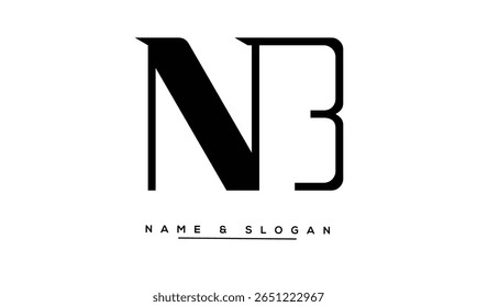 NB, BN ABSTRACT LETTERS LOGO MONOGRAM