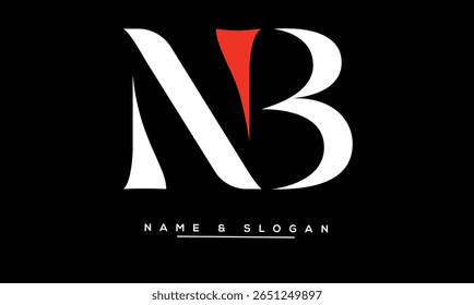 NB, BN Abstrakte Buchstaben Logo-Monogramm