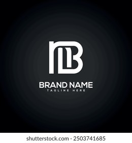 NB BN Alphabet Letter logo design. Initial Vector Symbol.