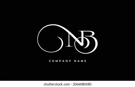 NB, BN Alphabets Letters Logo Monogram