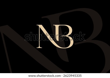 NB or BN letter logo icon design. Classic style luxury initials monogram.