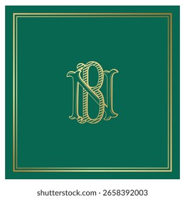 NB, BN, Logo NB, Buchstabe NB, Monogramm NB, Logo für Hochzeit , Monogramm für Hochzeit , Hochzeitsmonogramm, Hochzeitslogo, Logo-Design , Monogramm Vintage