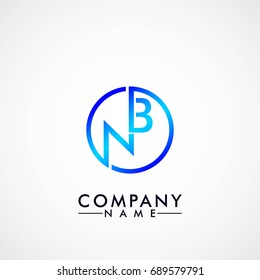 nb / bn logo with light gray background