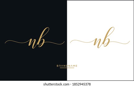 NB, BN, N, B Abstract Letters Logo Emblem Monogram