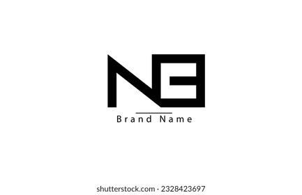 NB BN N B abstract vector logo monogram template