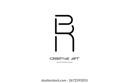 NB, BN, N, B abstract letters logo monogram