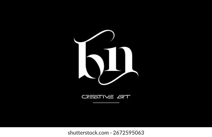 NB, BN, N, B abstract letters logo monogram