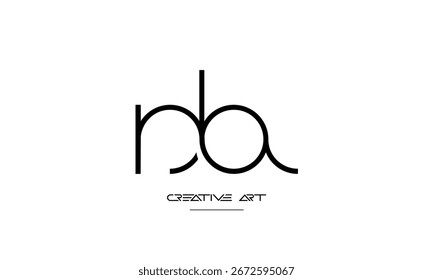 NB, BN, N, B abstract letters logo monogram