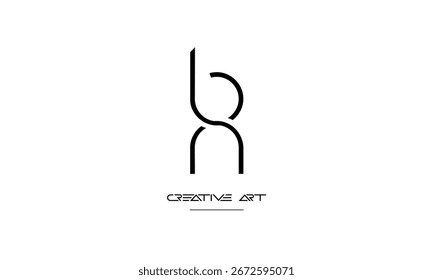 NB, BN, N, B abstract letters logo monogram