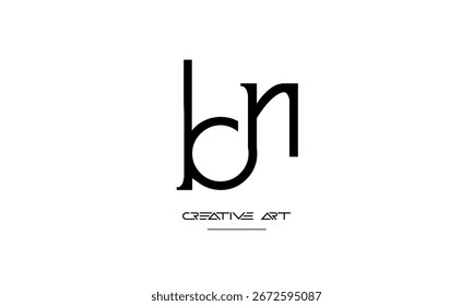 NB, BN, N, B letras abstratas monograma do logotipo