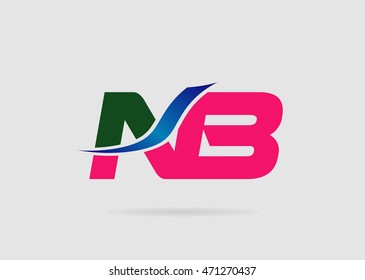 NB business logo icon design template elements
