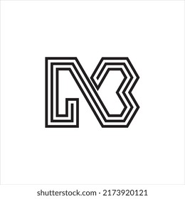 NB CB Logo Design Vector illustration