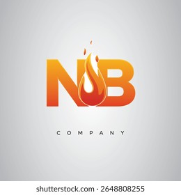 NB Creative Fire Letter Diseño de Logo