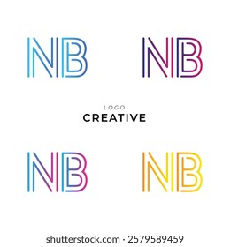 NB Creative Latter Logo Design. Monogram Design. By Custom Branding Logo. Creative Logo Design. Vector illustration. Modern Design. Logo Template.