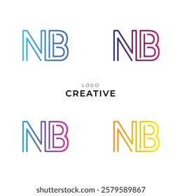 NB Creative Latter Logo Design. Monogram Design. By Custom Branding Logo. Creative Logo Design. Vector illustration. Modern Design. Logo Template.